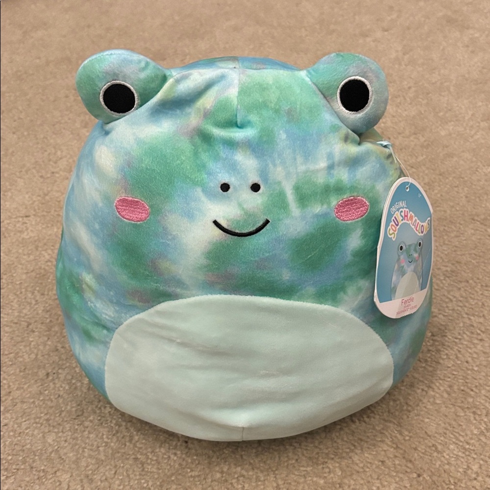 Squishmallows Ferdie 11” - Blue and Green Frog Plush Stuffed Animal